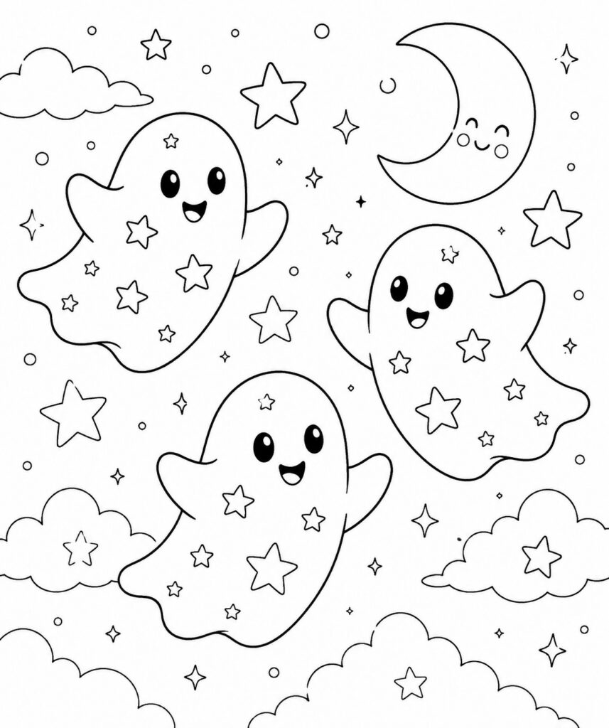 ghost coloring pages