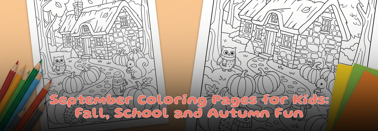 Read more about the article September Coloring Pages for Kids: Fall, School and Autumn Fun